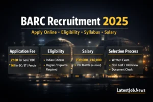 BARC Vacancy 2025 Notification Out | Apply Online, Salary, Eligibility